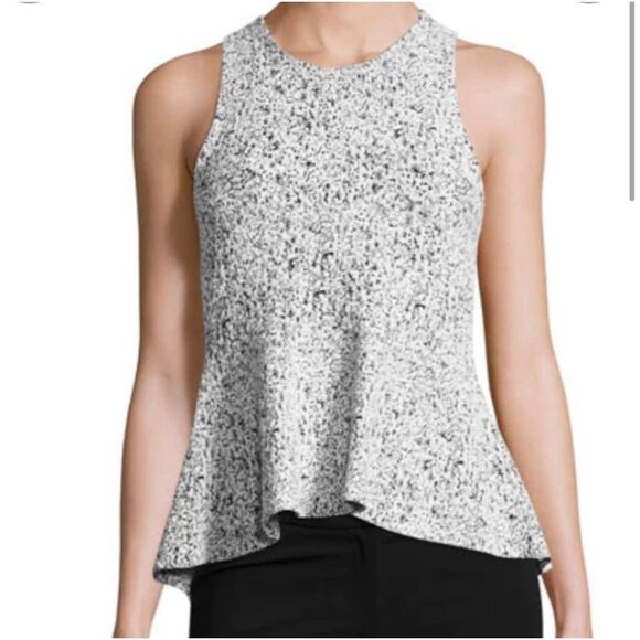 Theory Tops - Theory Colisha Lustrate Sleeveless Peplum Stretch Top medium